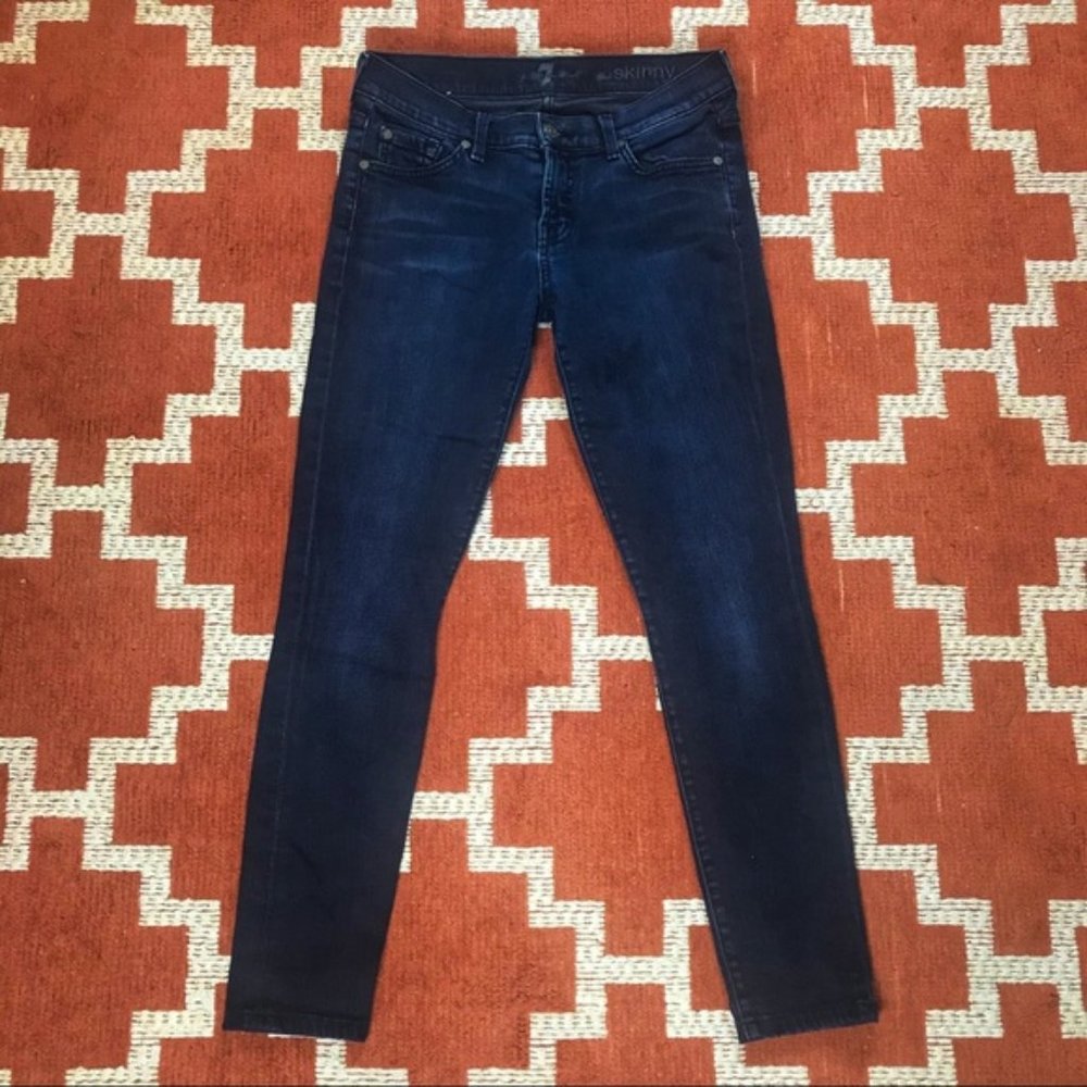 7 for all mankind the skinny dark wash skinny jean